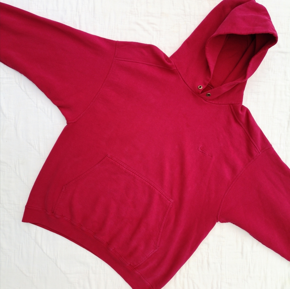 Vintage Nike Hoodie Mini Logo White Tag 1990s - Picture 1 of 4